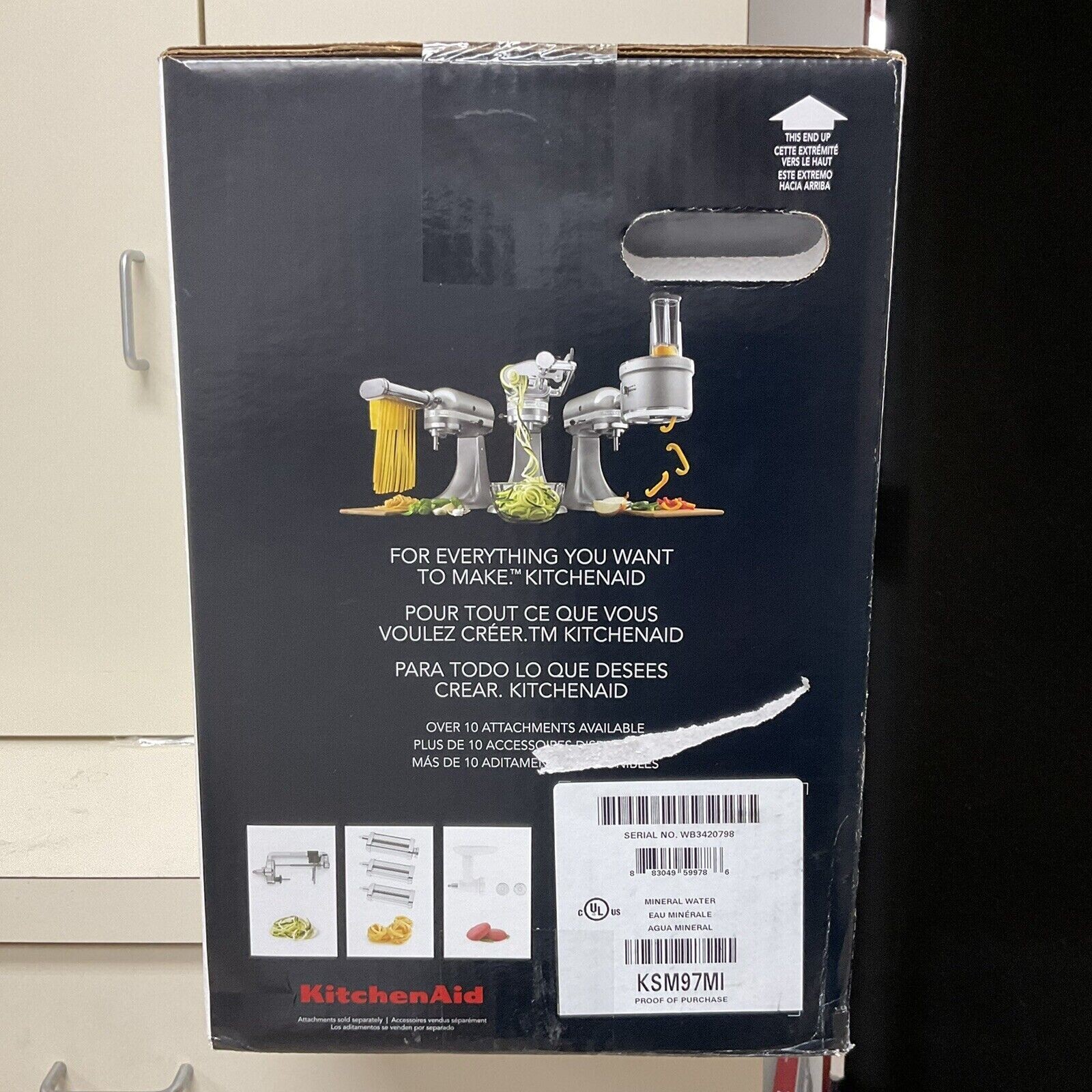 NEW KITCHENAID DELUXE SERIES WATER BLUE TILT HEAD STAND MIXER KSM97MI 4