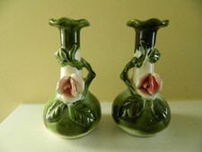 Pair of Vintage Royal Sealy Japanese Ceramic Vases, 5 1/2”T