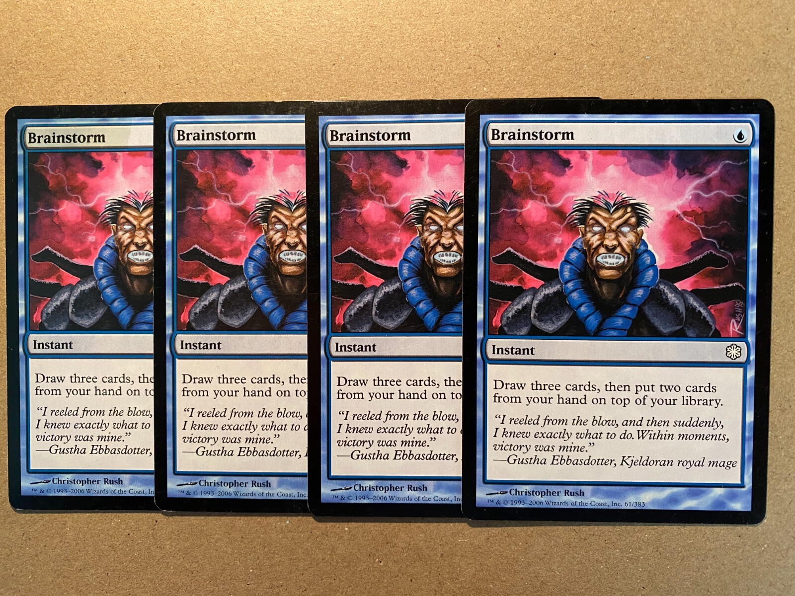 MTG 4x Brainstorm Coldsnap Theme Reprints Vintage Magic the Gathering x4 LP