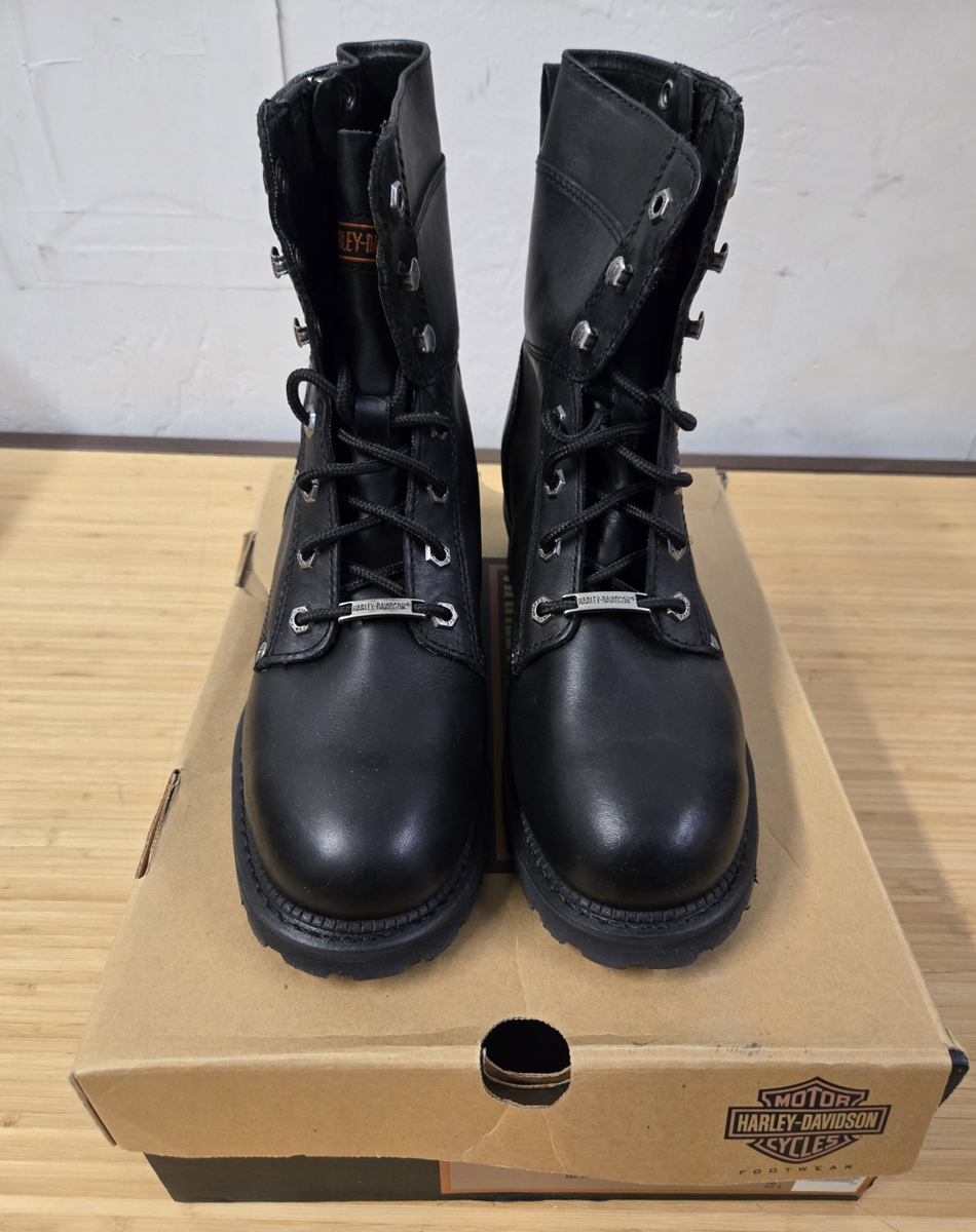 Harley Davidson Mens 8.5 Leather Motorcycle Boots Combat  display picture 1