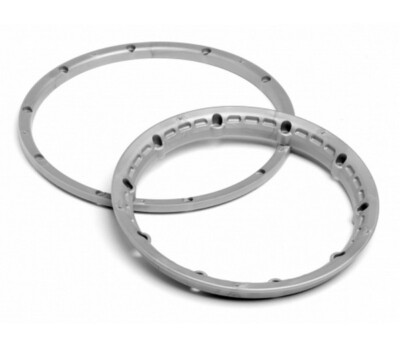 HPI H3272 Baja HEAVY DUTY Felgenringe Beadlock Ring silber 3272