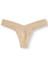 No Boundaries Women's Seamless V-Thong Panties Size X-LARGE 8 Sheer Taupe