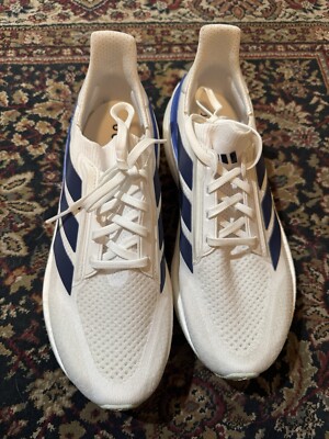 Men s Adidas Ultraboost 5X White Blue Running Shoes Sneakers JH7249 Size 8.5 New