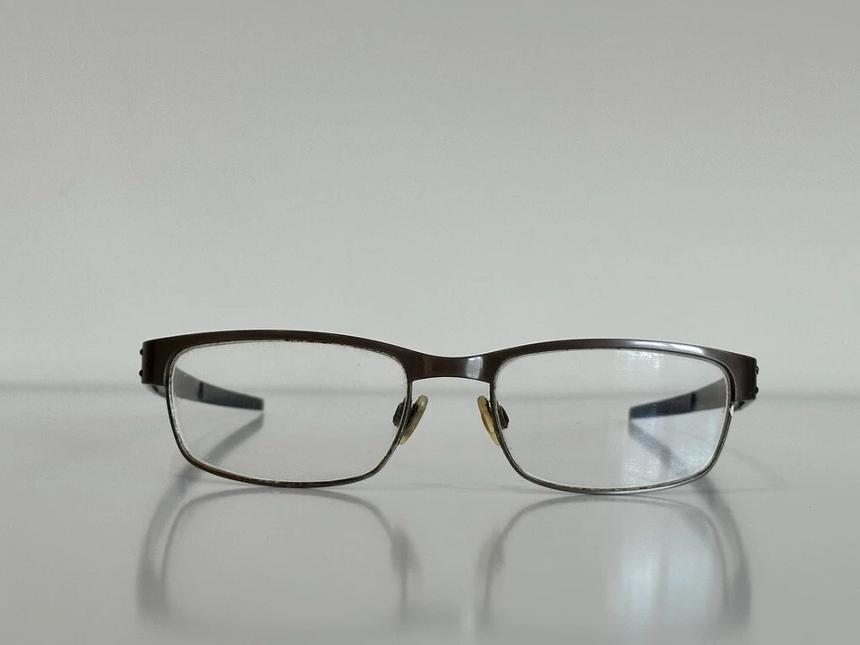 Marco de gafas Oakley OX 5038-0655 placa de metal cromado cepillado 55-18-140 Foto 2 de 4