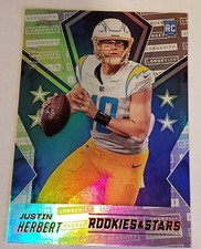 JUSTIN HERBERT 'LA CHARGERS' ROOKIES & STARS SHORT PRINT RARE 2020 CARD 59/80