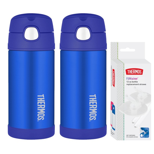 thermos blue water bottle