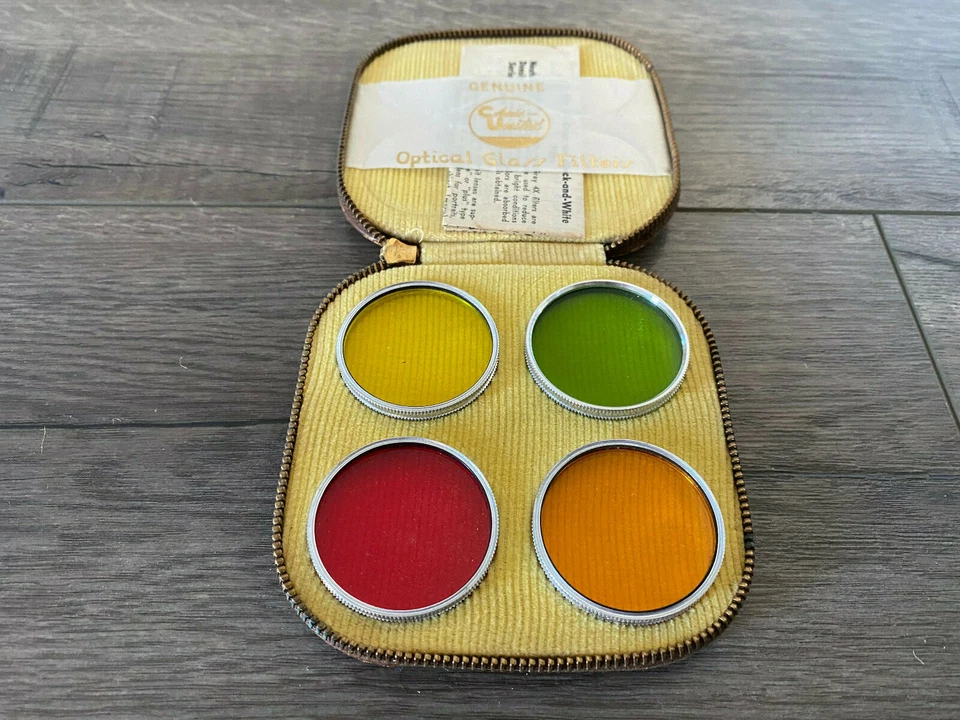 Genuine Chess-United Optical Glass Filters in Leather Case  - Image 3 of 4