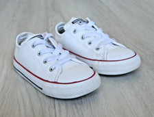 Converse All Star OX Low Toddler Trainers White Leather Size Infants 7 / 23