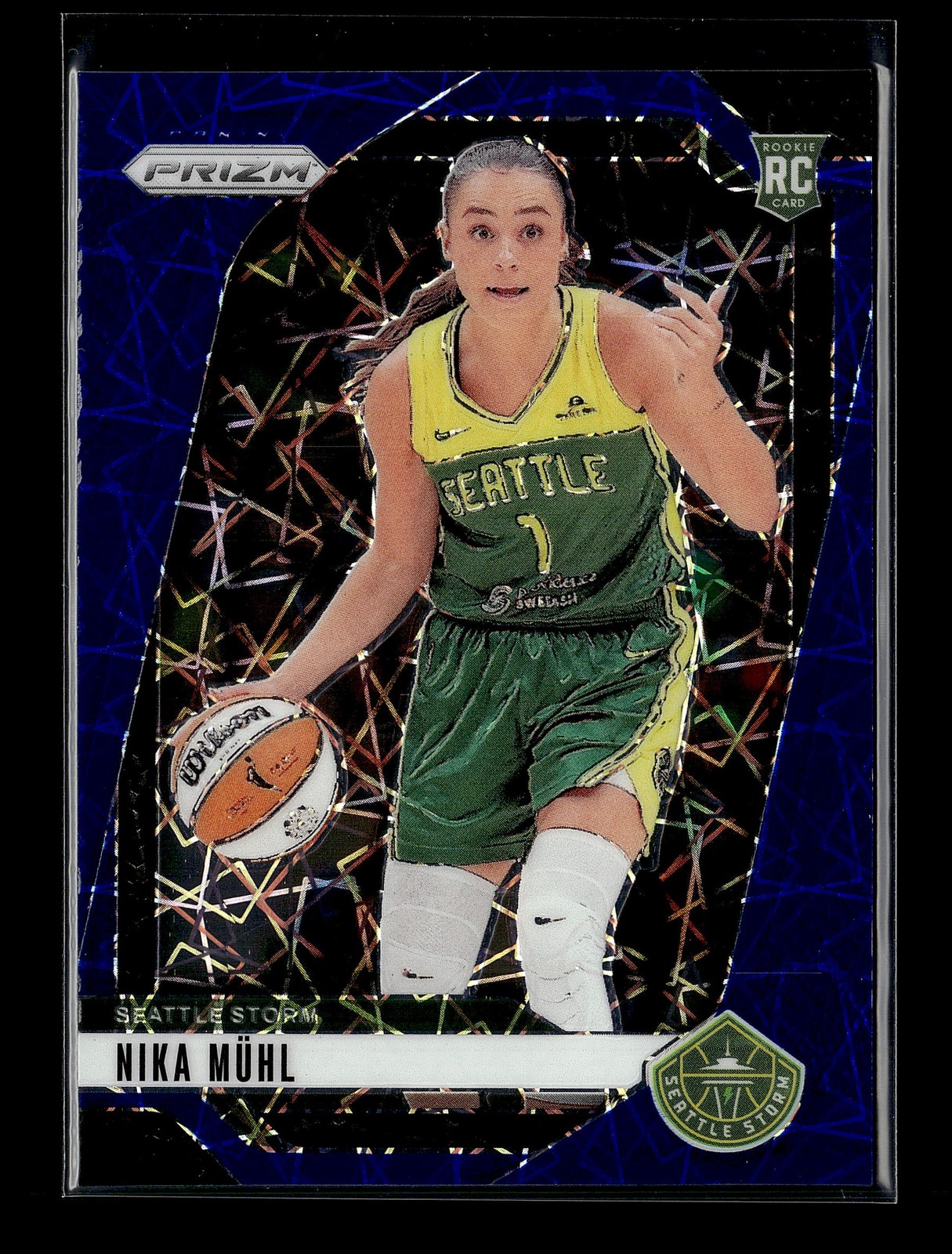 2024 Panini Prizm WNBA Nika Muhl Blue Velocity Prizms #75