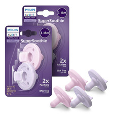 Philips Soothie Orthodontic Baby Pacifiers, 100 Silicone Pacifiers, One Piece,
