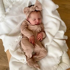 Cute 19in Reborn Baby Dolls Newborn Lifelike Sleeping Realistic Toddler Gift