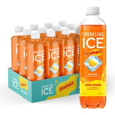 Sparkling Ice STARBURST Orange, Zero Sugar Flavored Sparkling Water, with Vitami