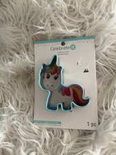 Celebrate It Teal Unicorn Cookie Cutter New Baking Accessory