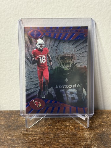 2024 Panini Illusions Marvin Harrison Jr. Blue Dots Parallel (RC) #3 - Cardinals