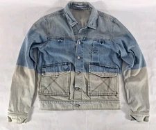 Kenzo Homme Denim Color Block Jean Designer Jacket Men's Sz Medium Paris Luxury 