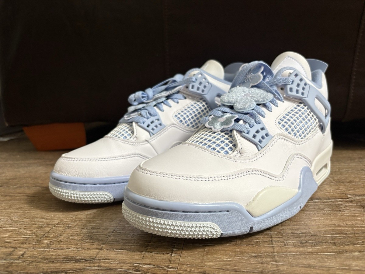 Nike Jordan 4 Retro Forget Me Not White Sz 10.5M/12W HV0823-100 B