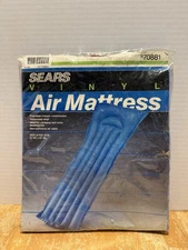 Sears Vintage Pool Float Air Mattress New Old Stock Blue Five Tube Vinyl 70881