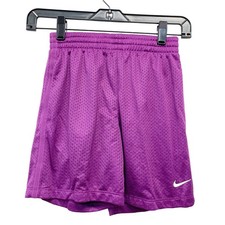 Nike Big Kids' Boys Dri-Fit Mesh Standard Fit Shorts Purple Size Medium