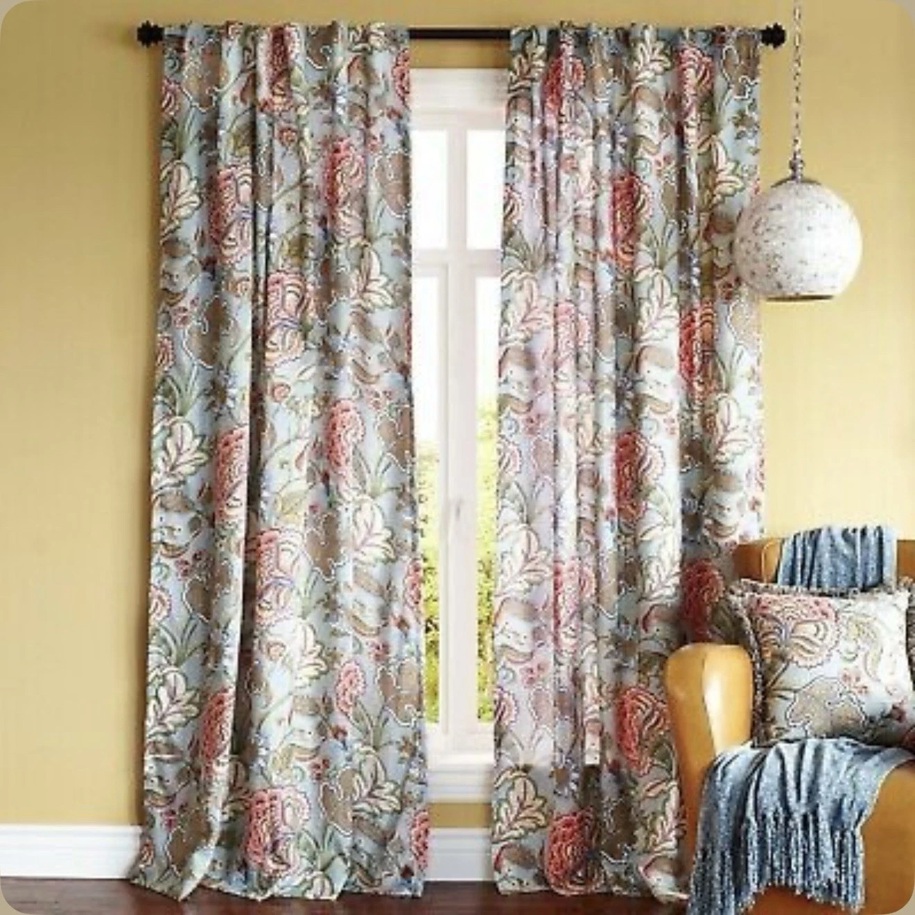Pier 1 Imports Meadow Floral Lined Curtain Panel 52" x 96” Set of 2
Opens in a new window or tab