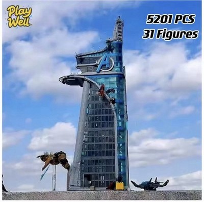 2026 NEW MOC Marvel Superhero Avengers Tower High Difficulty Assembly Model 5201