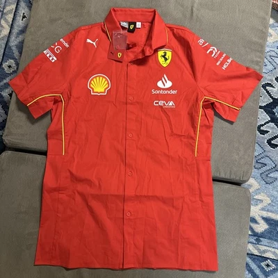New Men's PUMA Scuderia Ferrari F1 Team Short Sleeve Shirt 763601 01 Size L $100 - Image 1 of 4