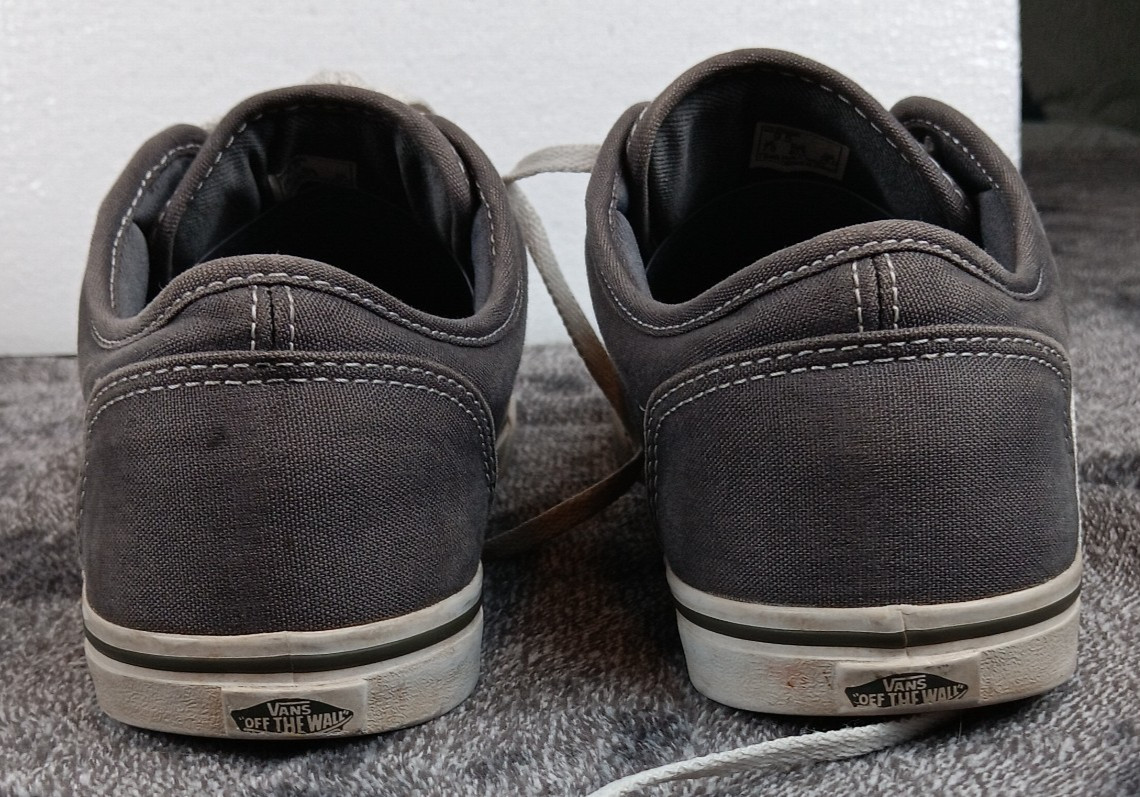 Vans Skate Shoes Old Skool Sneakers Gray Canvas Low Top Lace Women's 9.5 thumbnail 6