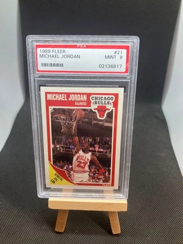 Michael Jordan 1989-90 Fleer Card #21 PSA 9 MINT Bulls HOFer GOAT 👀🐂🏀🐐🔥
