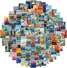 108pcs Vintge Lndscpe Stickers Pck - esthetic Decls for Lptop, Phone, Wter