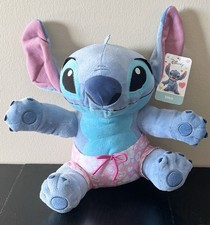 NEW Disney Stitch 12" Inch Pink Shorts Hawaiian Flower Plush NWT SHIPS   