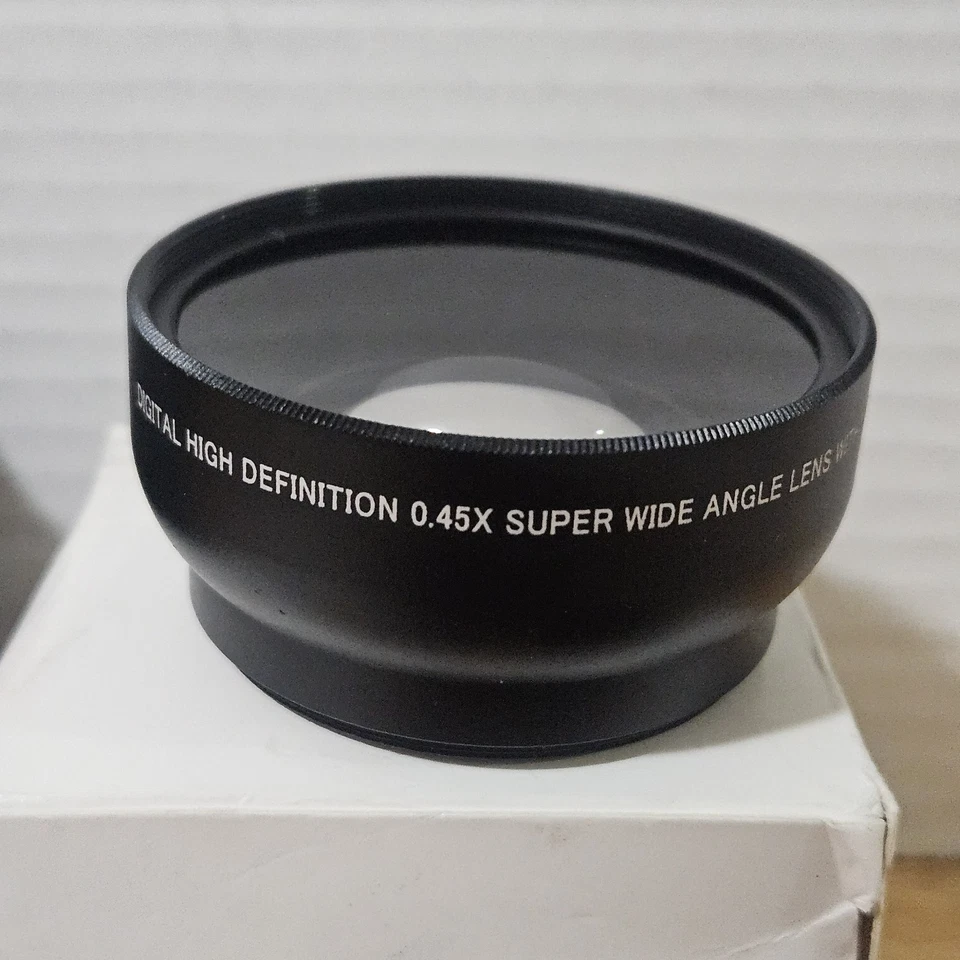 Lente súper gran angular HD .45X con macro - óptica de Japón - lente de cámara EXCELENTE Foto 4 de 4