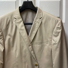 Chaps Mens 46R Khaki Polyester Nylon-Like Active Preppy Sport Coat Jacket