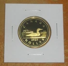 Canada 2023 Proof Loonie One $1 Dollar with Ultra Heavy Cameo Brass Plated Steel