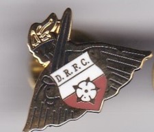 Doncaster Rovers "DRFC" - lapel badge butterfly fitting