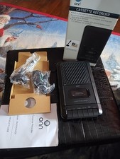 Onn Cassette Recorder One-Touch Recording New with Accessories