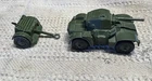 Vintage Dinky military toys-670 Armoured Car-687 trailer 25 PR gun