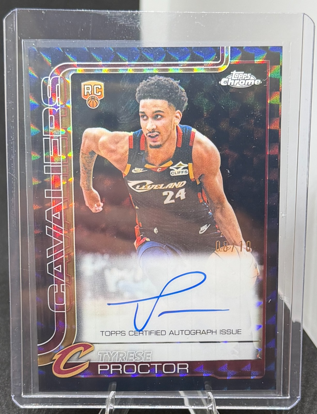 2025-26 Topps Chrome Tyrese Proctor Rookie Auto RC Geometric Black #/10   *391