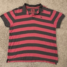 Old Navy Fitted Polo Men  s XXL Striped Cotton Lion Logo Short Sleeve Shirt