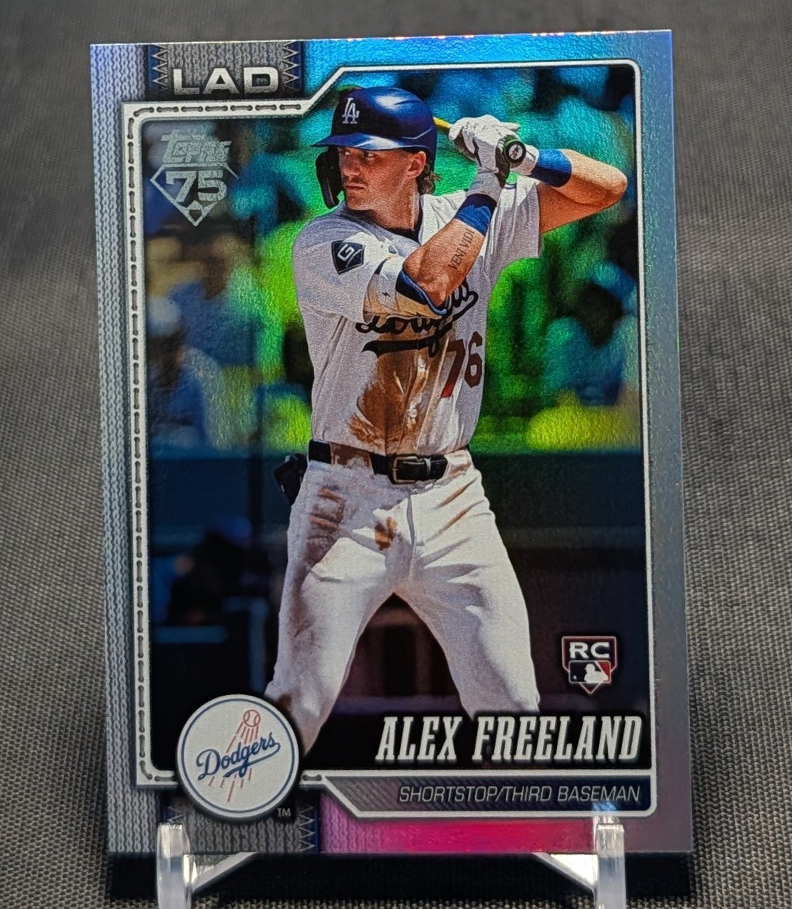 Alex Freeland Rainbow Foil Rookie RC 2026 Topps Series 1 Card #74 LA Dodgers