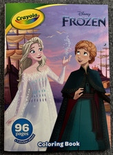 Crayola Frozen Coloring Pages Book Disney with Sticker Sheet New 2023 Hallmark