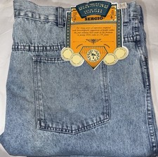 Vintage 1990 s Sergio Diamond Wash Denim Jeans, Rare NWT, Size 54 Big/Tall