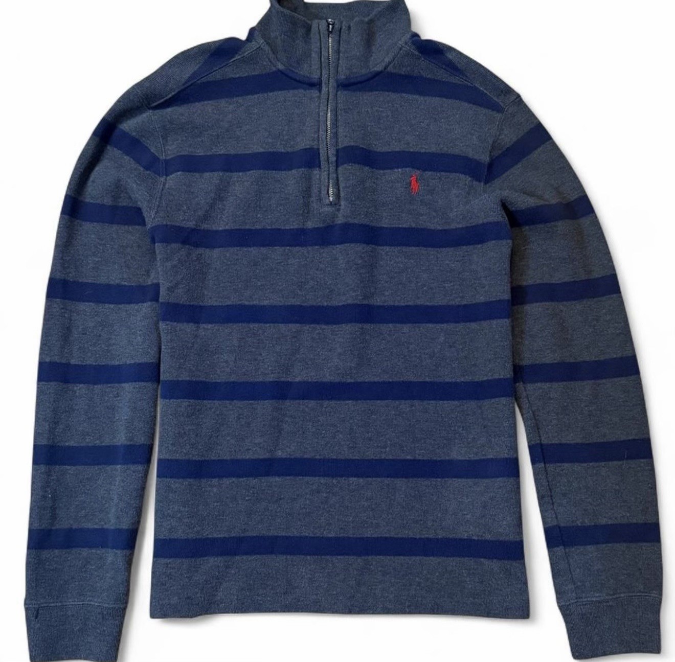 Polo Ralph Lauren Men’s Luxury Jersey Quarter Zip Pullover Blue Size XL