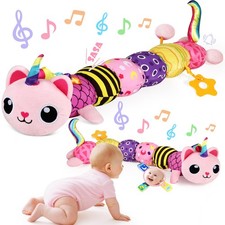 Baby Sensory Musical Stuffed Plush Unicorn Cat Toy 0-12 Months