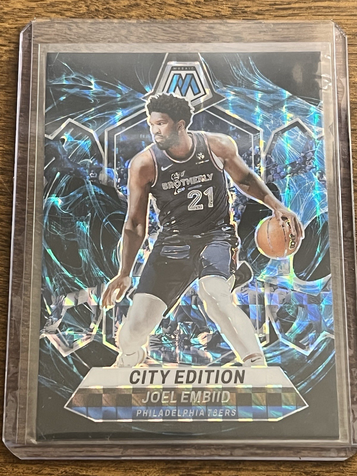 2023-24 Panini Mosaic Joel Embiid City Edition Genesis Mosaic Prizm #283 