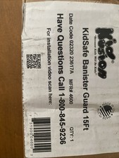 Kidkusion Kid Safe Indoor/outdoor 15 Clear Plastic Banister Guard. New In Box.