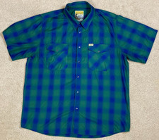 Dixxon Flannel Co Tahoe Bamboo Blend Short Sleeve Pearl Snap Shirt Mens 2X Green