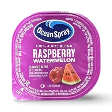 Ocean Spray Fruit Juice Individual Cups Raspberry Watermelon 100% Juice,  24 Cup