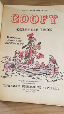 1962 Walt Disney's Goofy Coloring Book *READ Vintage | eBay