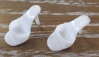 Vintage Barbie White Open Toe Shoes Mules Japan Outfit Completer! c Near Mint