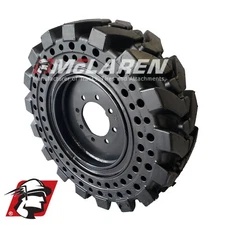 10x16.5 Maximizer GT Solid Tires Flat Proof Set of 4 With Rim for Bobcat