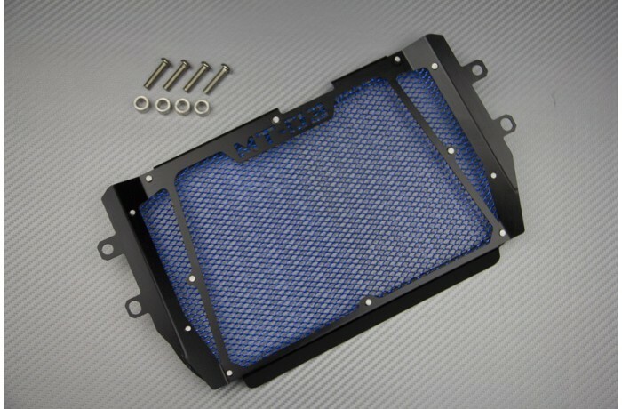 Grille de radiateur alu CNC bleu pour YAMAHA MT-03 finition premium
